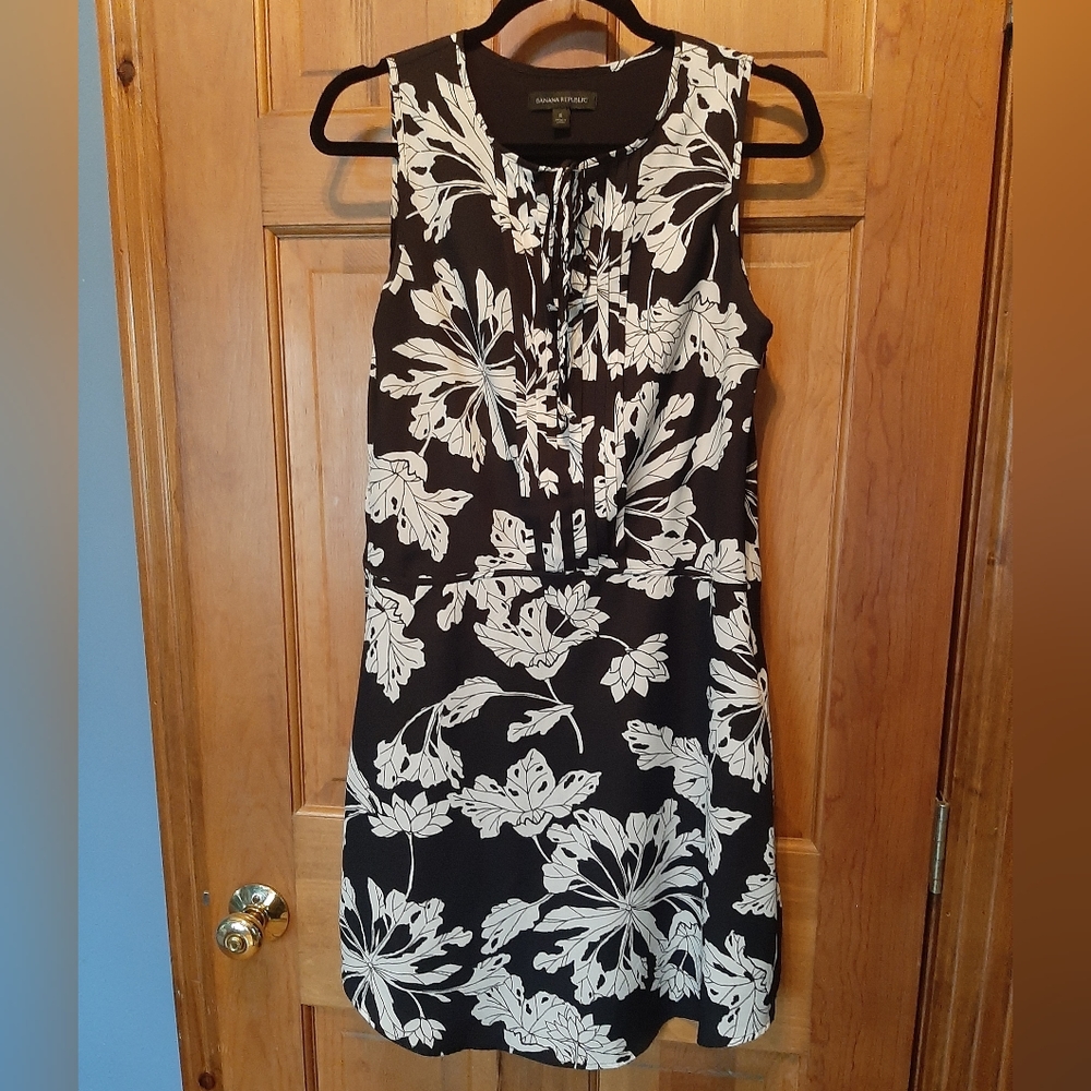 Banana Republic Sundress Black and White Print - Size 2